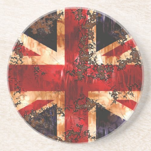 Rusted Patriotic United Kingdom Flag Coaster