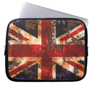 Rusted Patriotic United Kingdom Flag Laptop Sleeve
