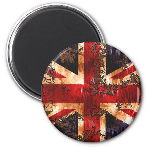 Rusted Patriotic United Kingdom Flag Magnet