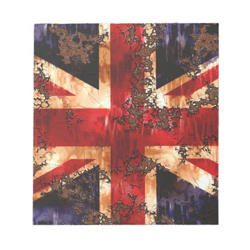 Rusted Patriotic United Kingdom Flag Notepad