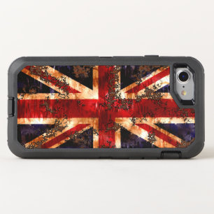 Rusted Patriotic United Kingdom Flag OtterBox Defender iPhone SE/8/7 Case