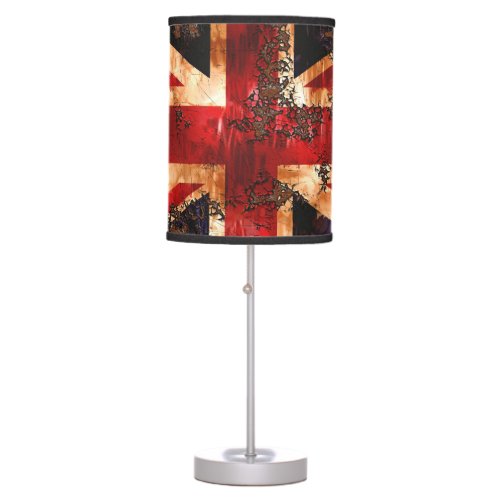 Rusted Patriotic United Kingdom Flag Table Lamp