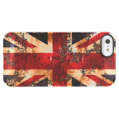 Rusted Patriotic United Kingdom Flag Permafrost iPhone SE55s Case