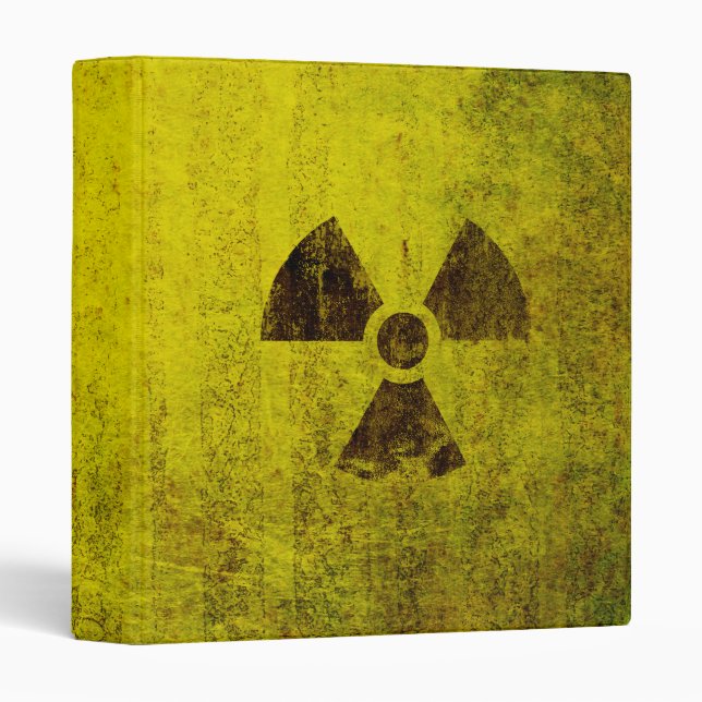 Rusted Radioactive Symbol 3 Ring Binder (Front/Spine)