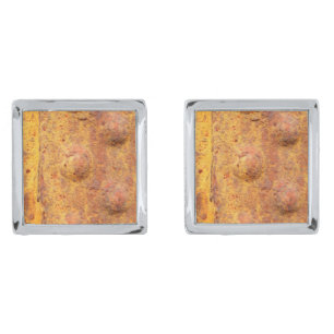 Rusted Riveted Metal Cufflinks