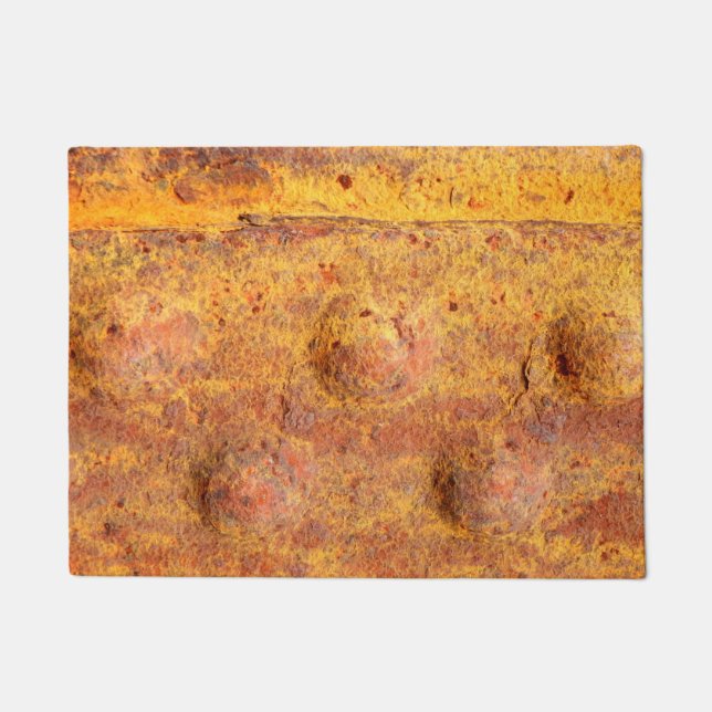 Rusted Riveted Metal Door Mat (Front)