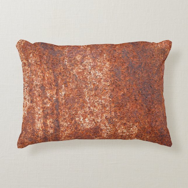 Rusted steel texture, abstract background. accent pillow (Front)