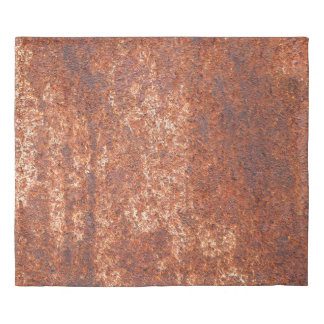 Rusted steel texture, abstract background. duvet cover