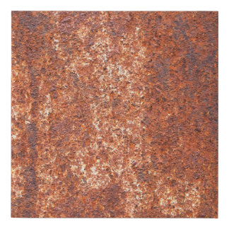 Rusted steel texture, abstract background. faux canvas print