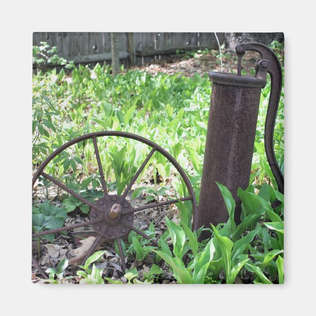Rusted Things Flower Garden Nature  Magnet (Front)