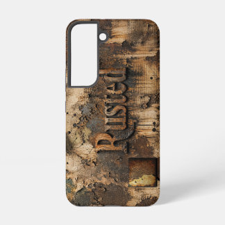 Rusted Typography on Grungy Industrial Wall Samsung Galaxy S22 Case