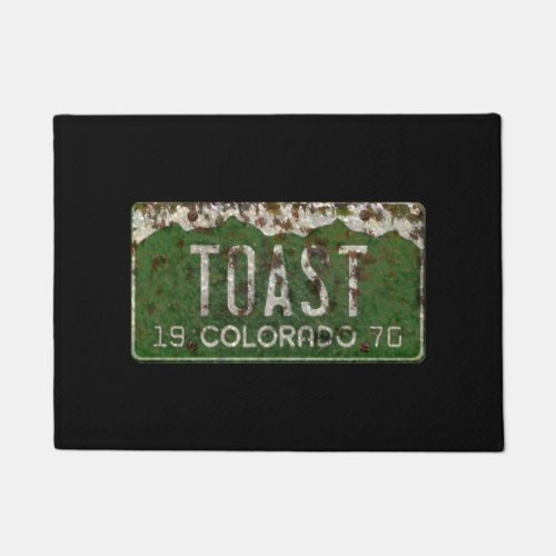 Rusted Vintage Colorado Automotive License Plate Doormat