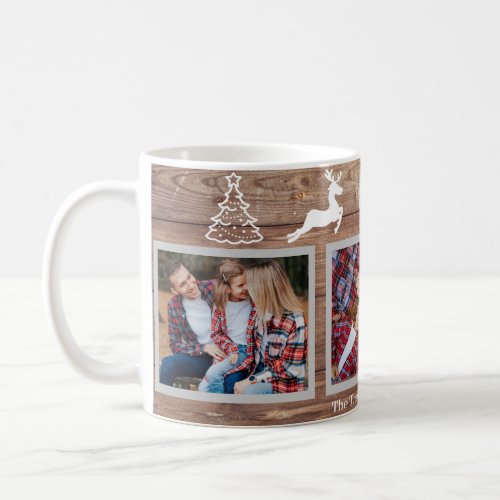Rustic 3 photo Family Coffee Mug