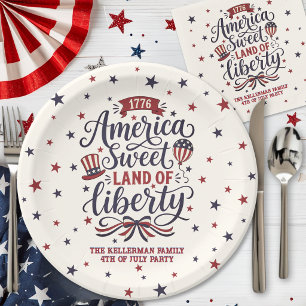 Rustic 4th Of July Party Paper Plates