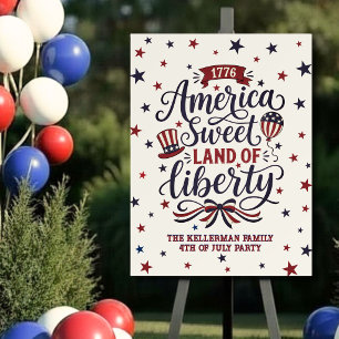 Rustic 4th Of July Party Welcome Sign