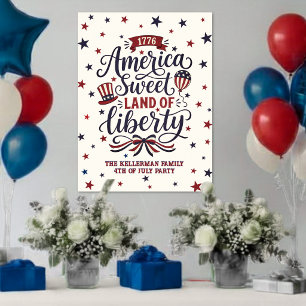 Rustic 4th Of July Party Welcome Sign