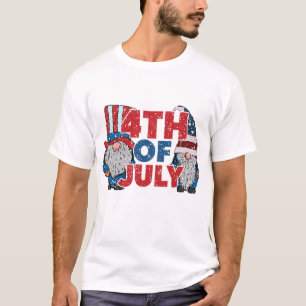 Rustic 4th of July Patriotic Gnomes Invitation T-Shirt