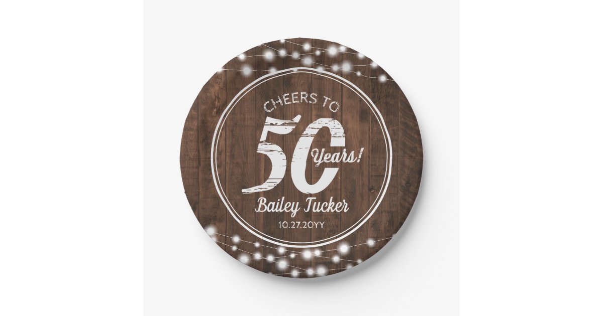 Bass Fishing 50th Birthday Party Paper Plates