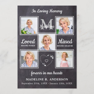 Rustic 5 Photos Memorial Order Of Service Funeral  Program