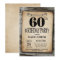 Rustic 60th Birthday Invitation Vintage Wood