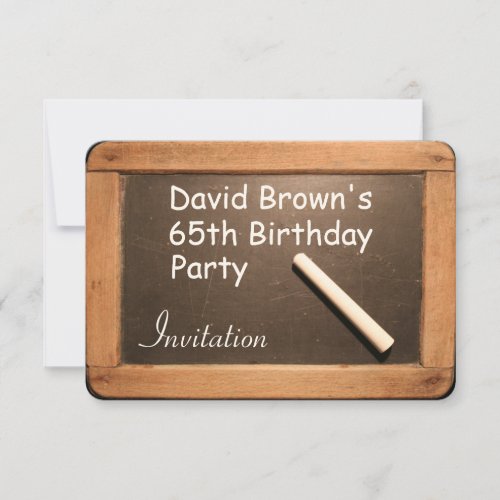 Rustic 65th Birthday Party Celebration Invitation