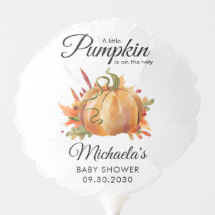 Rustic A Little Pumpkin Fall Baby Shower Balloon