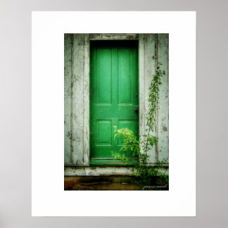 Rustic Abandoned Building Door Poster Print