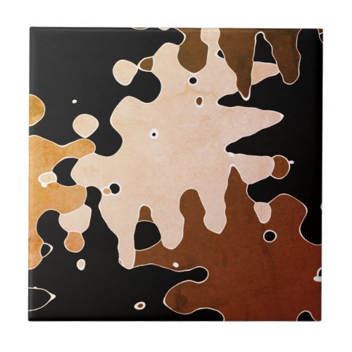 Rustic Abstract Art Ceramic Tile