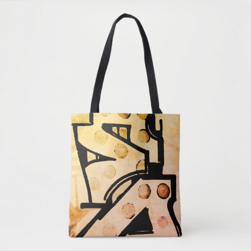 Rustic Abstract Art Tote Bag