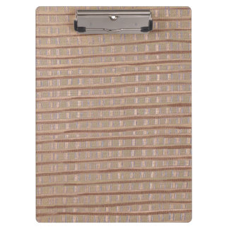Rustic Abstract Burlap Brown Beige Tan Clipboards