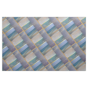 Rustic Abstract   Earthy Neutral Wood Grain Fabric