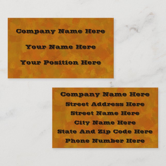 Rustic Abstract Modern Contemporary Geometric Art Business Card (Front/Back)