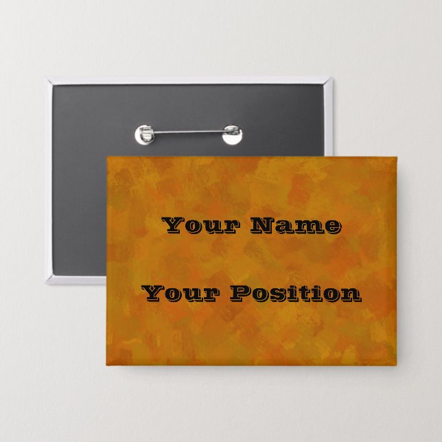 Rustic Abstract Modern Contemporary Geometric Art Button (Front/Back)