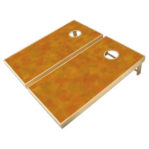Rustic Abstract Modern Contemporary Geometric Art Cornhole Set