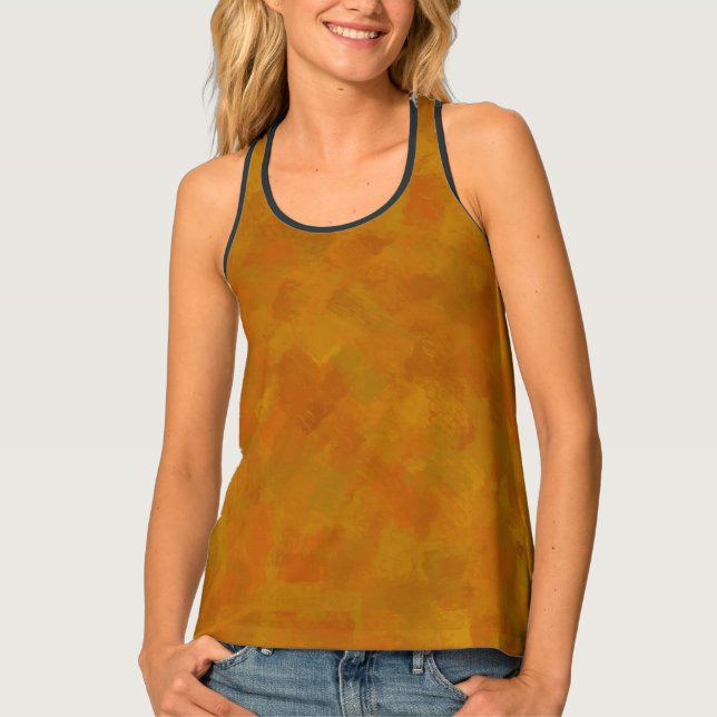 Rustic Abstract Modern Contemporary Geometric Art Tank Top (Front)