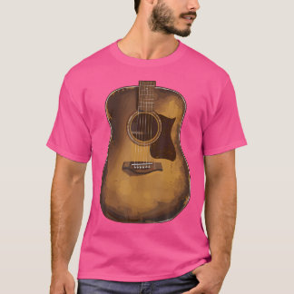 Rustic Acoustic Guitar Vintage Music Lovers T-Shirt