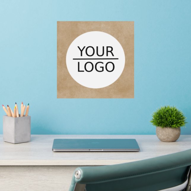 Rustic Add Logo Custom Company Promotion Wall Decal (Home Office 2)