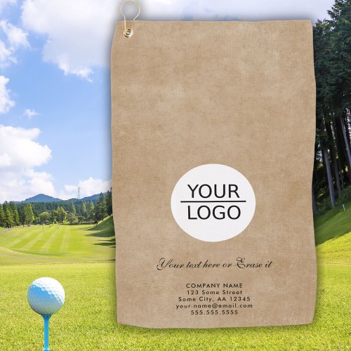 Rustic Add your Logo Custom Text Company  Golf Towel