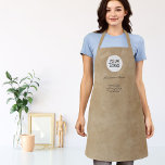 Rustic Add your Logo Custom Text Company Promotion Apron<br><div class="desc">Rustic Add your Logo with Custom Text Company Promotional Apron. Insert your logo into the template and customize the text,  company name,  address and contact information. Business promotion or giveaway for your clients and business partners.</div>