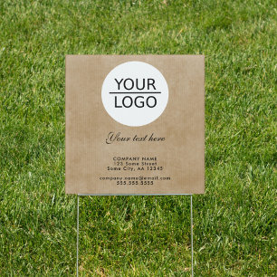 Rustic Add your Logo with Custom Text Promotion Sign