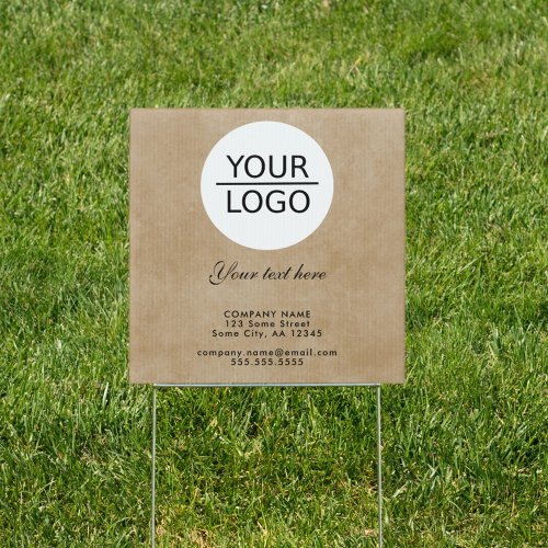 Rustic Add your Logo with Custom Text Promotion Sign
