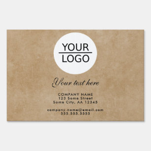Rustic Add your Logo with Custom Text Promotion Sign