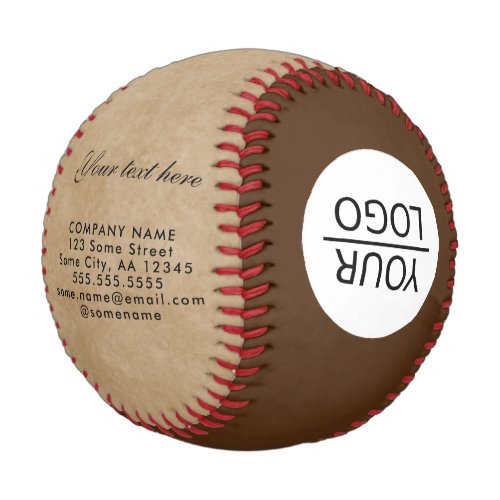 Rustic Add your Logo with Custom Text Promotional  Baseball