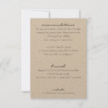 Rustic Additional Information Invitation Insert