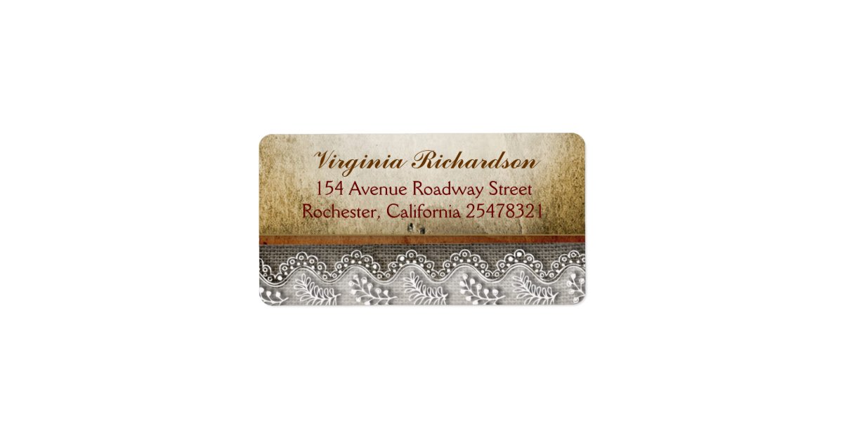 Rustic Address Lables rustic address labels | Zazzle