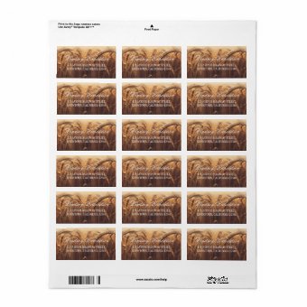 rustic address labels with wheat | Zazzle