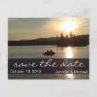 Lake Sunset Wedding Save the Date Announcement Postcard | Zazzle.com