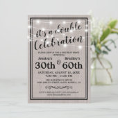 Rustic Adult Joint Birthday Party Invitation (Standing Front)