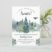Rustic Adventure Baby Shower Invitation (Standing Front)