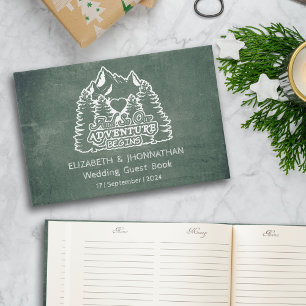 Rustic Adventure Begins Green Chalkboard Weddings Guest Book